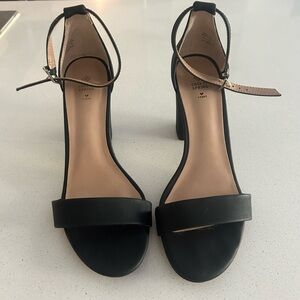 Size 8 Open Toe 3” Black Heels (Call it Spring)